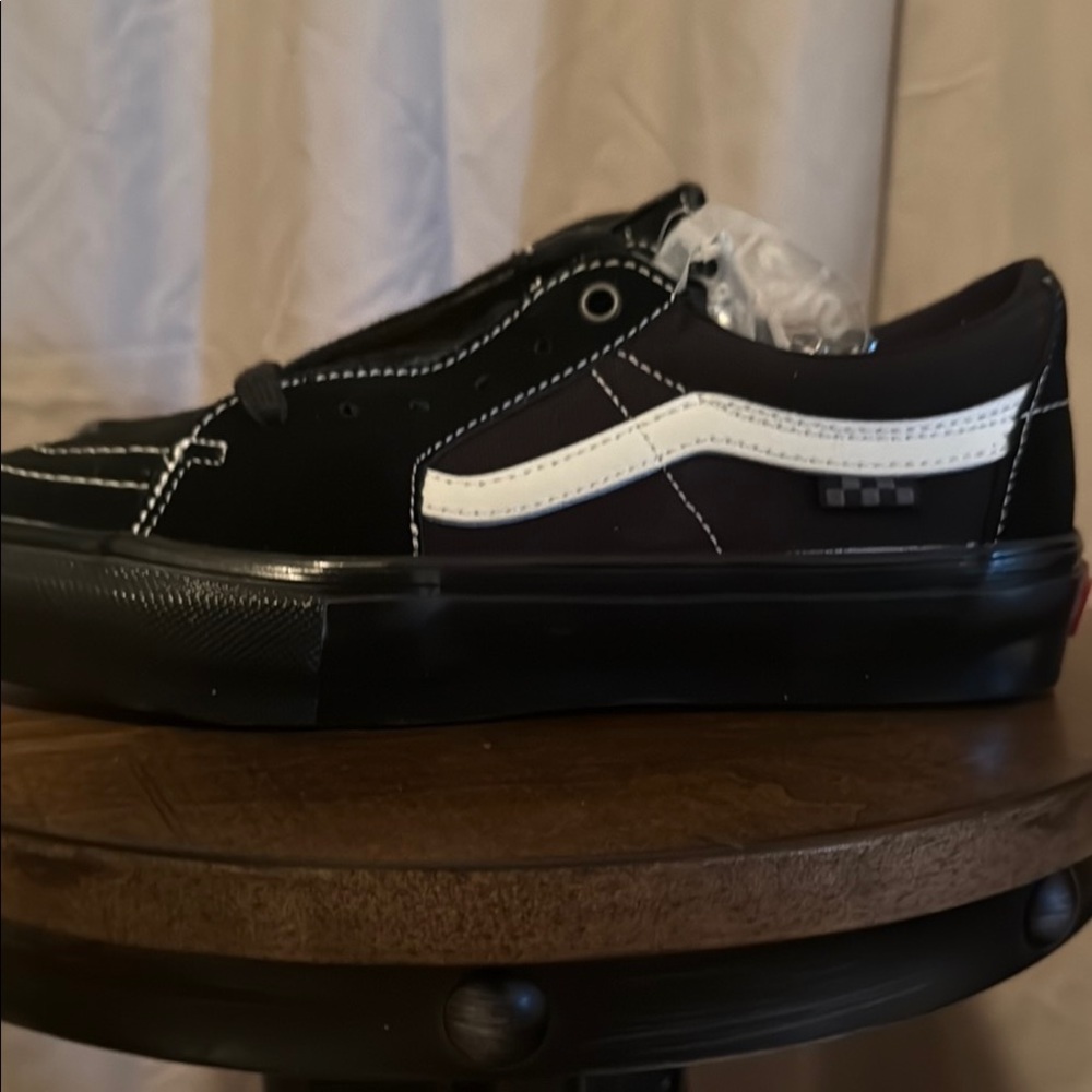 Vans Black and White Old Skool Sneakers with Suede Upper